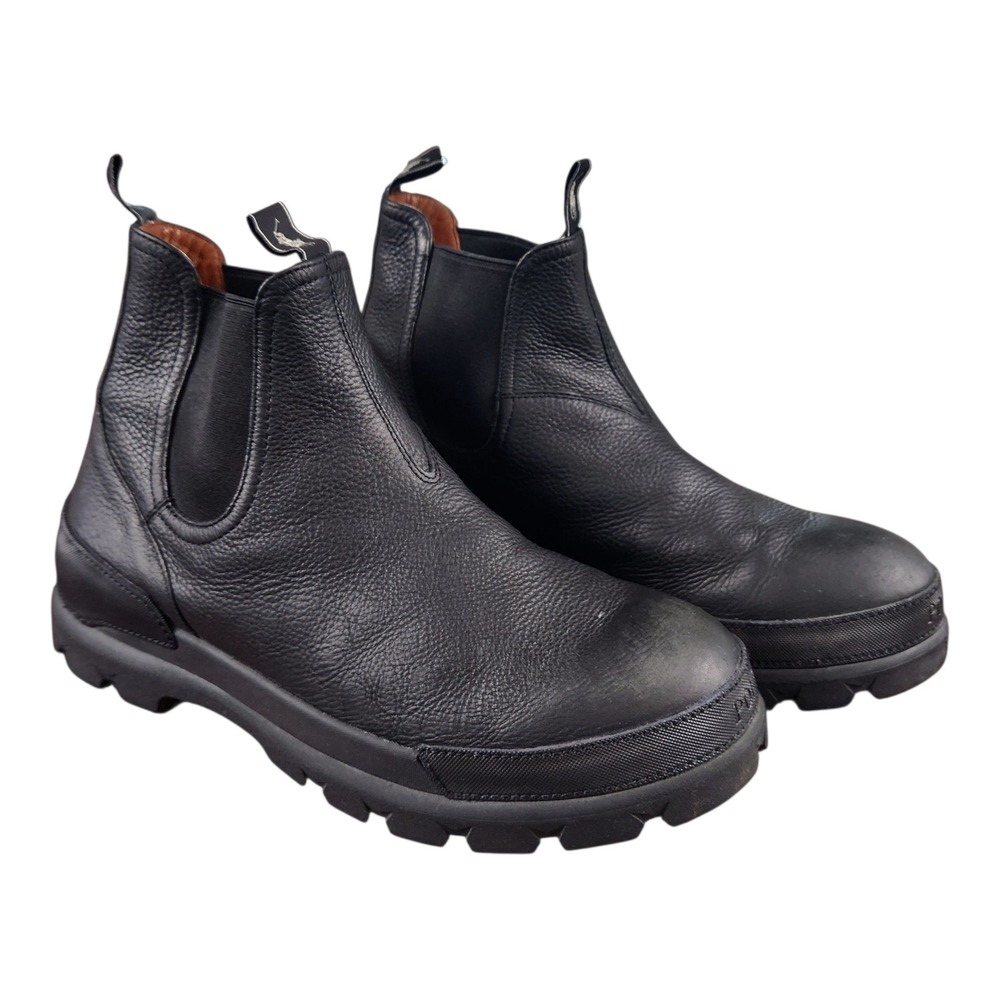 Polo by Ralph Lauren Black Leather Chelsea Work Boots